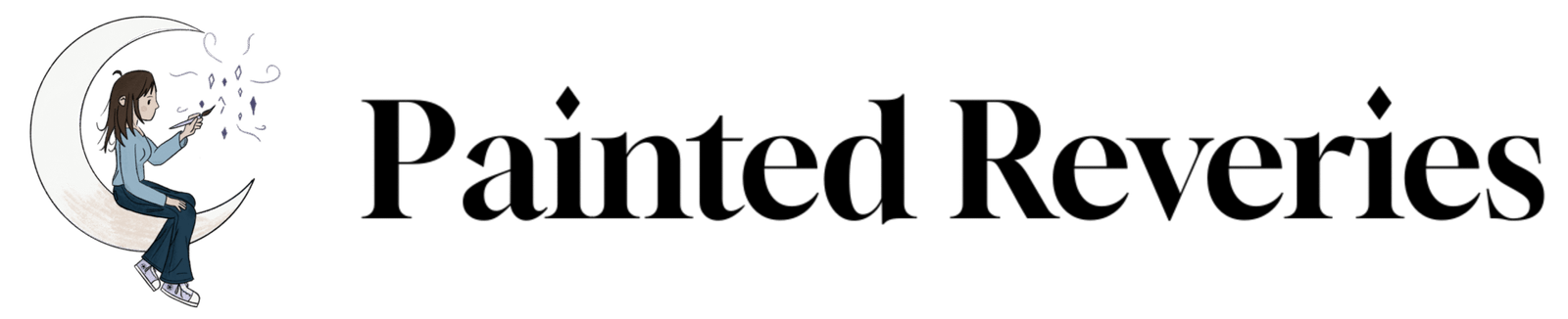 Painted Reveries Text & Emblem Logo